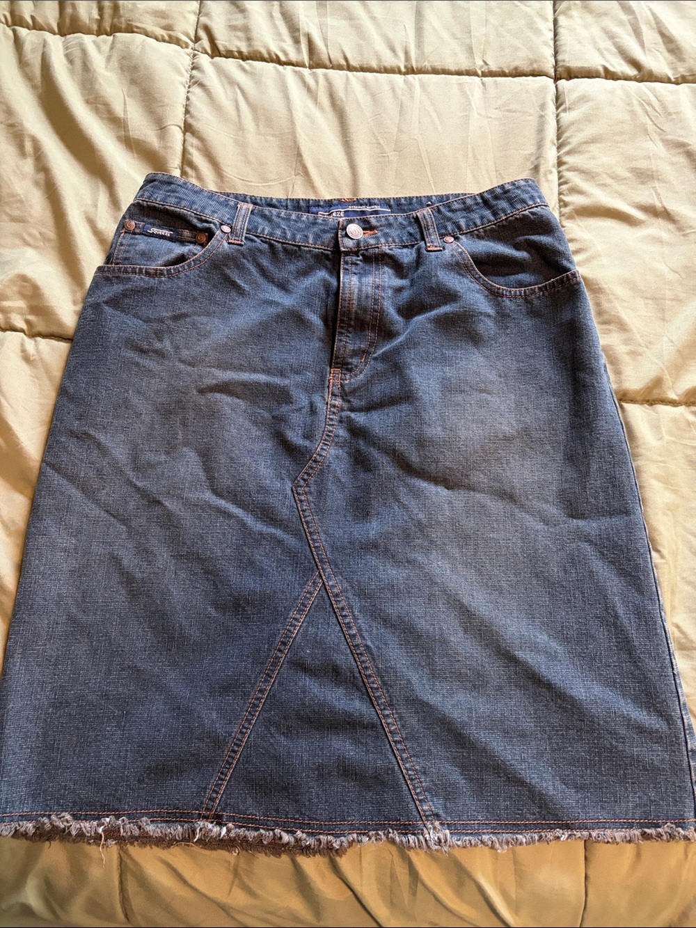 Squeeze Dark Blue Denim Skirt